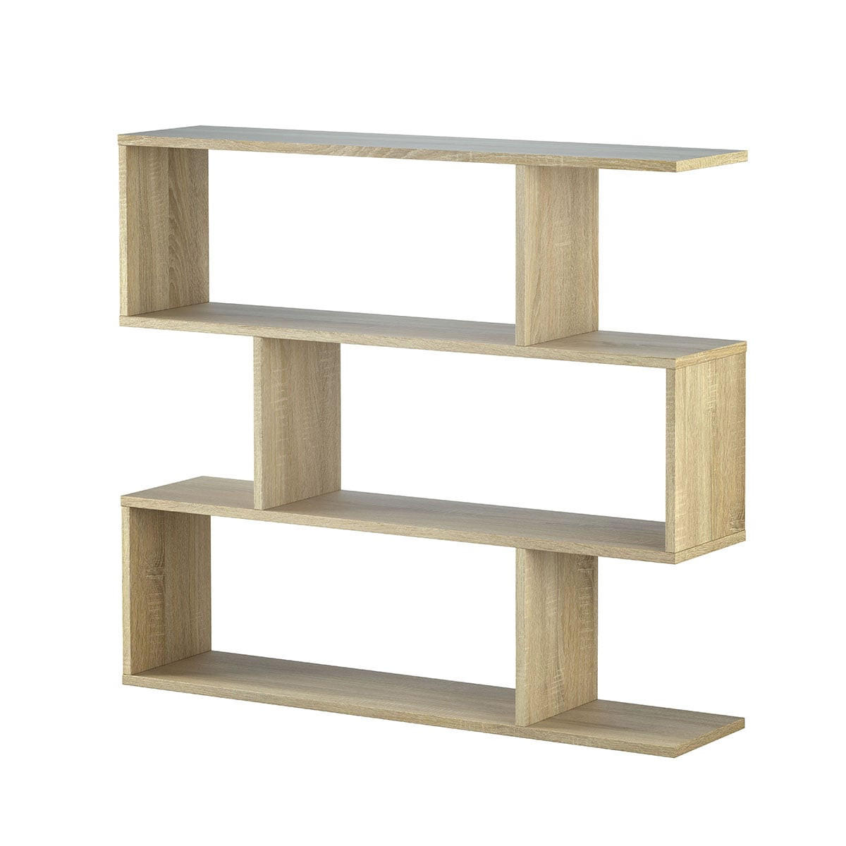 REGAL mit 3 Ebenen L110 cm - Athena - Eiche Artisan, Holzwerkstoff (24/97/110cm) - Calicosy