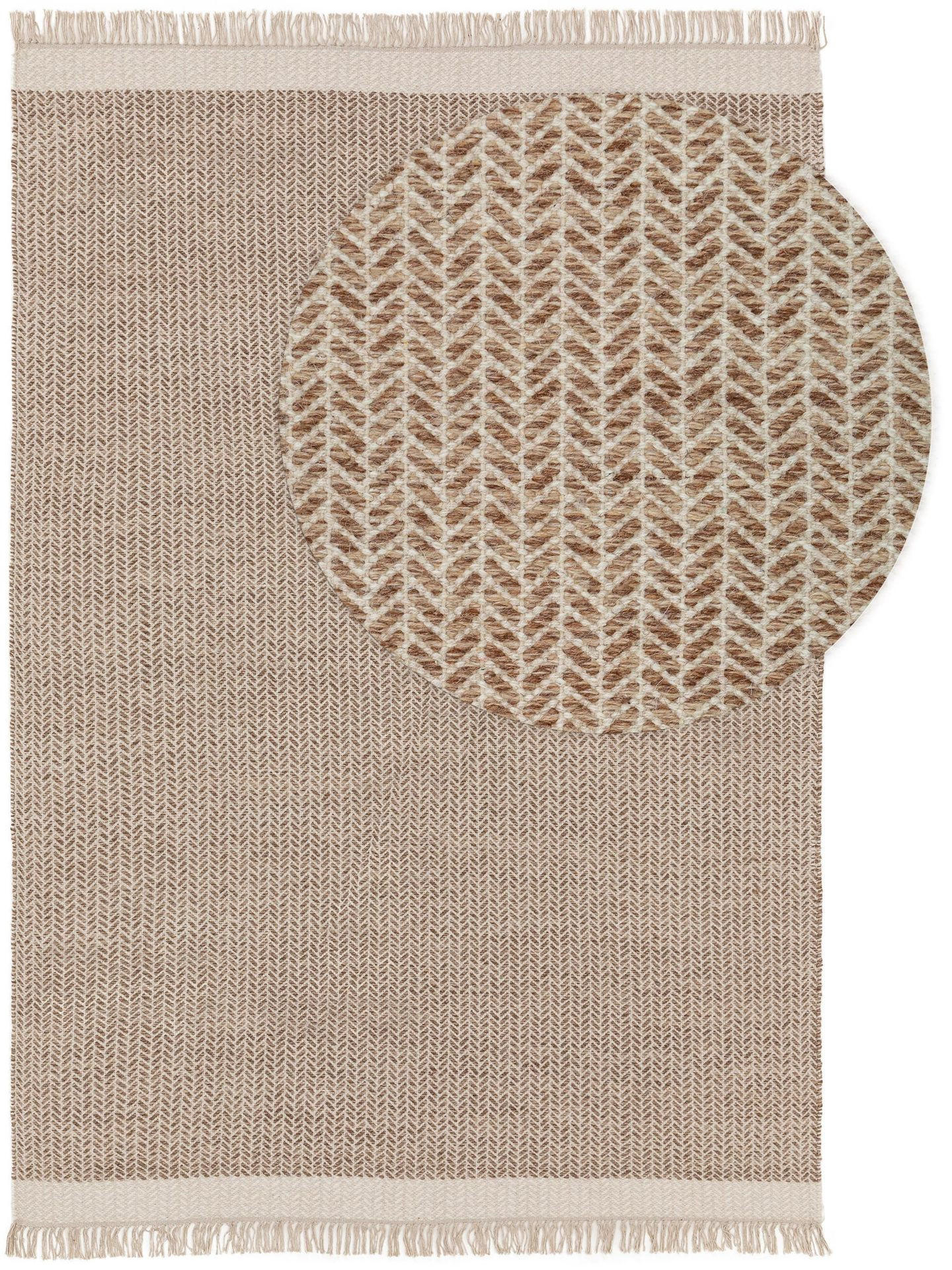 WOLLTEPPICH Kim Beige 80x120 cm - Beige, Textil (80/1cm) - KUNSTLOFT