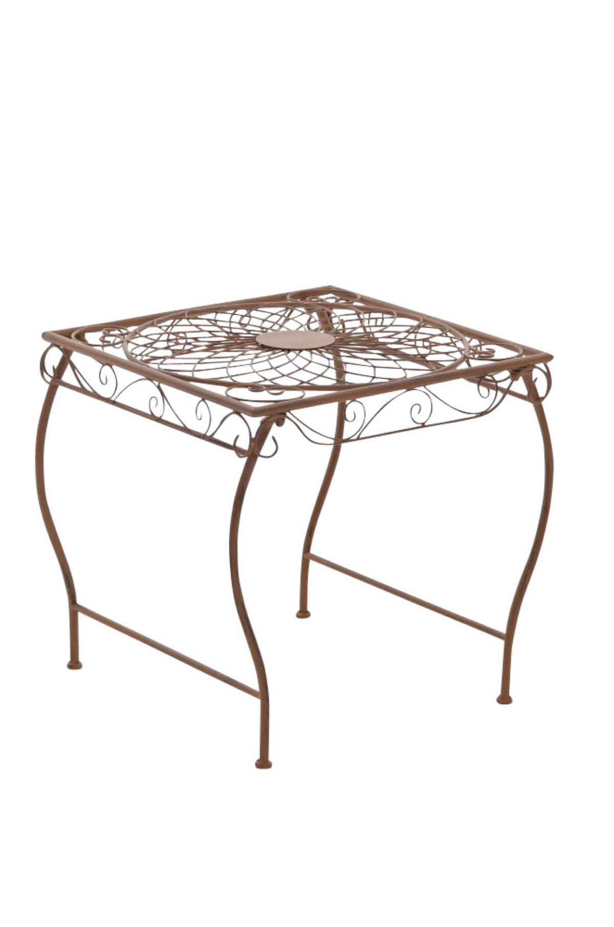 GARTENTISCH Carina antik braun - Braun, Metall (46/49/45cm) - TPFGarden