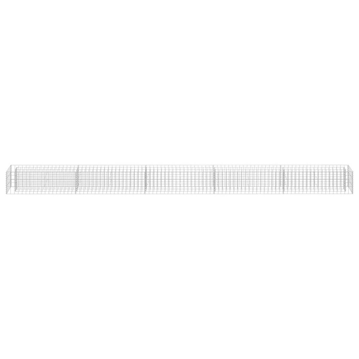 GABIONEN-HOCHBEET Verzinkter Stahl 450x30x30 cm - Silberfarben, Metall (450/30/30cm)