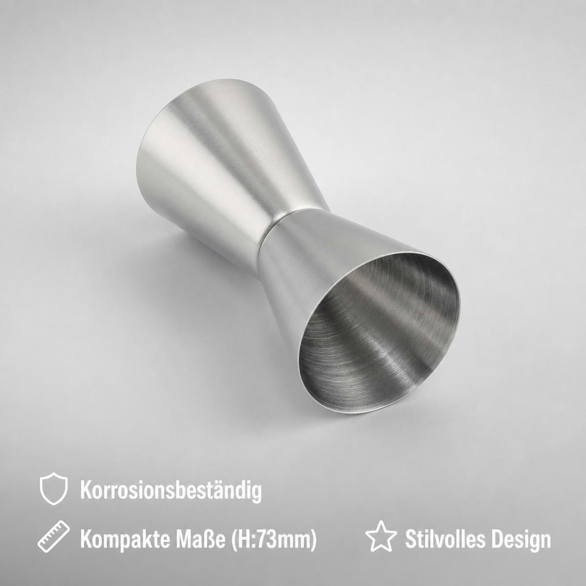 JIGGER - Edelstahlfarben, Metall (4.2/7.3/4.2cm) - ich-zapfe