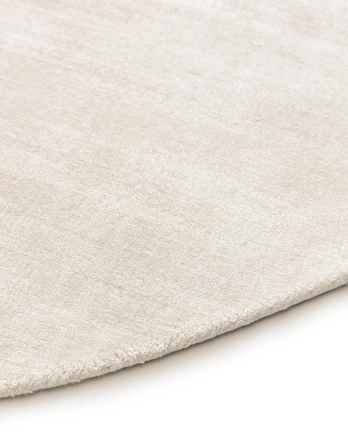 VISKÓZOVÝ koberec Nova Krémová ø 200 cm kulatý - krémová, textil/přírodní materiály (200/200cm) - benuta Pure