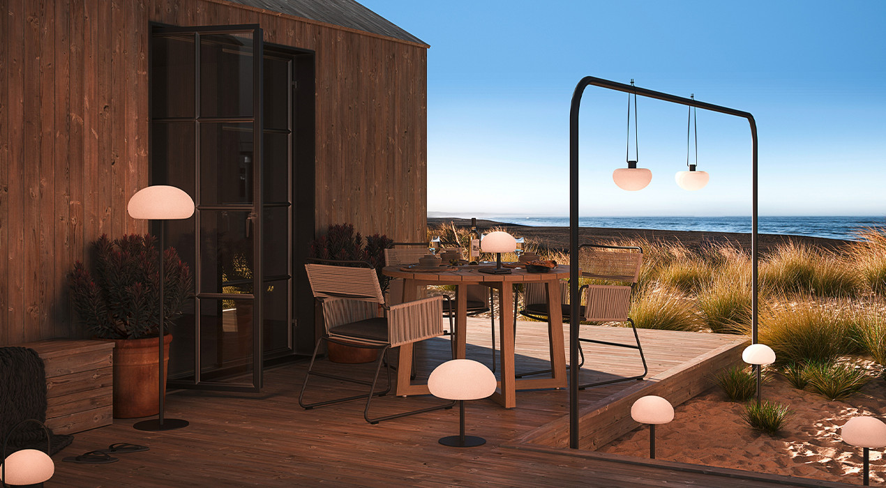 Terrasse mit Beleuchtungen