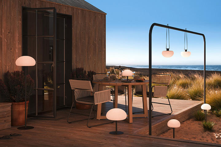 Terrasse mit Beleuchtungen