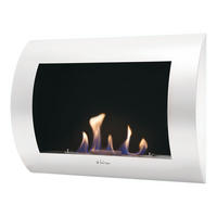 BIOETHANOL-KAMIN Weiß Wandmodell inklusive 1 L Brennblock - Weiß, Metall (60/45/14cm) - Purline