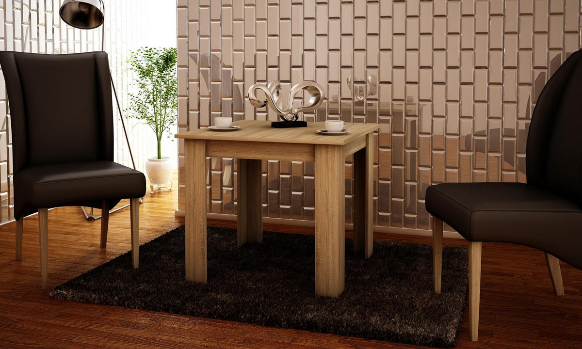 TISCH Kongo Sonoma Eiche 80/80/75 cm Schlichte - Sonoma Eiche, Holzwerkstoff (80/80/75cm)