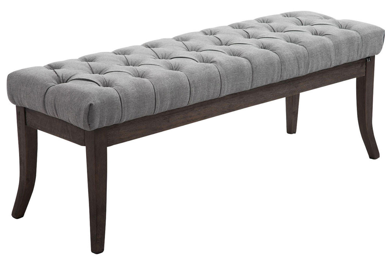 SITZBANK Cannes Stoff Grau Dunkelbraun - Grau, Textil (120/46/38cm) - DELUKE