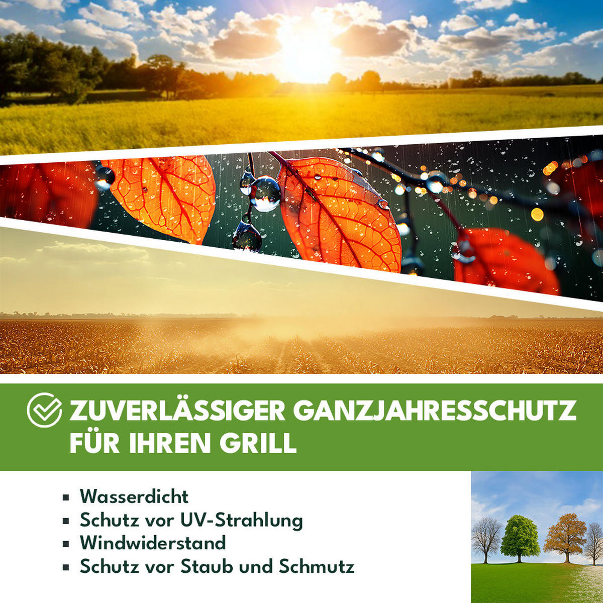 GRILLABDECKUNG Abdeckung - Schwarz, Textil (145/117/61cm)