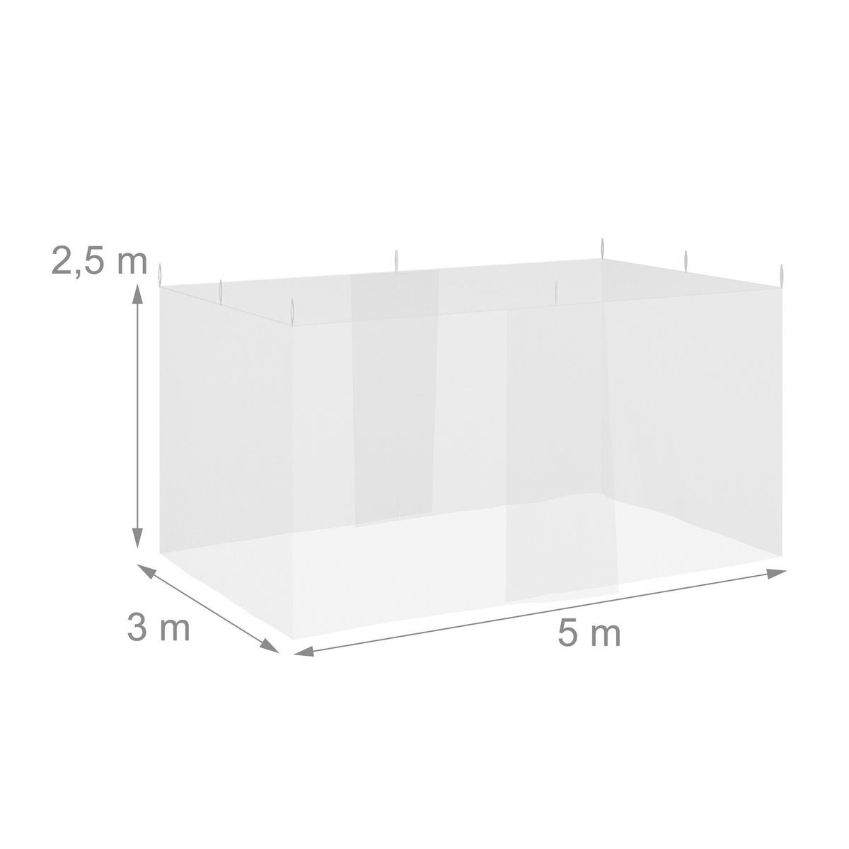 MOSKITONETZ - Weiß, Textil (300/250/500cm) - Relaxdays