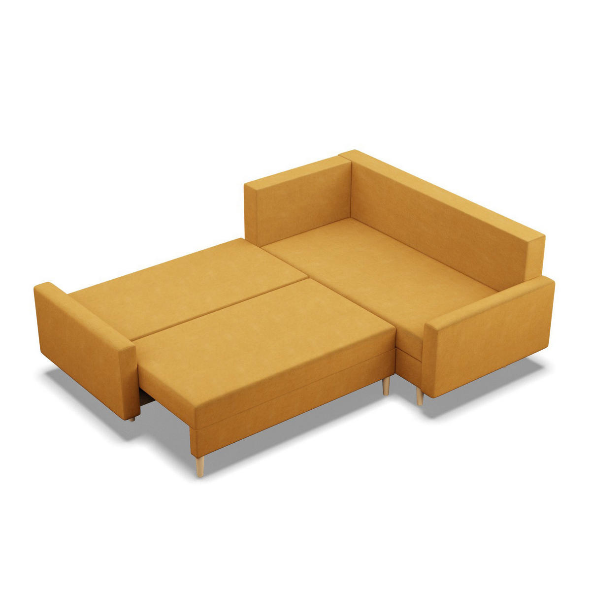 ECKSOFA Blank rechts gelb - Gelb, Textil (223/172cm) - SIMKAM Furniture
