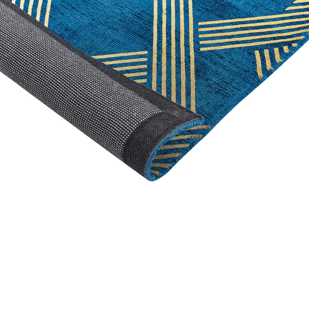 KURZFLOR-TEPPICH Vekse 200/140 cm - Blau, Naturmaterialen (140/200cm) - Beliani