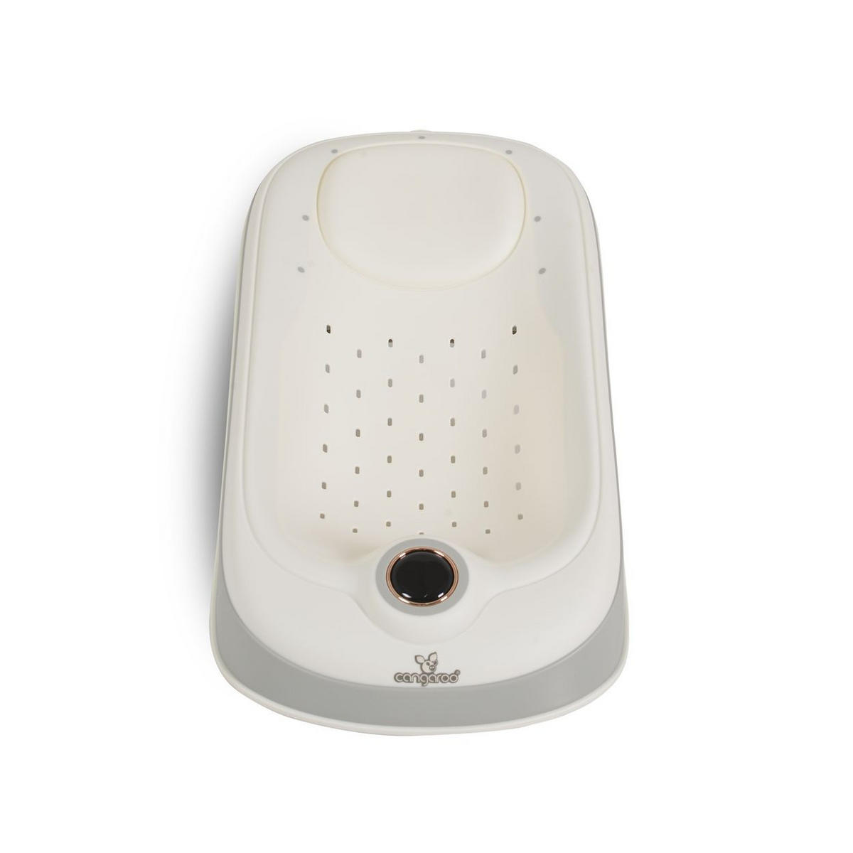 BABYBADEWANNE Sitz Havanna grau Thermometer Liegeposition verstellbar klappbar - Grau, Kunststoff (29/56cm) - Cangaroo