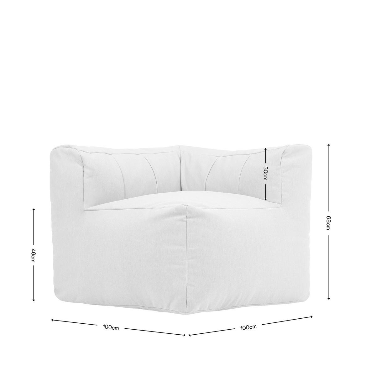 SITZSACK-SOFA Ecksessel - Beige, Textil (100/68/100cm) - icon