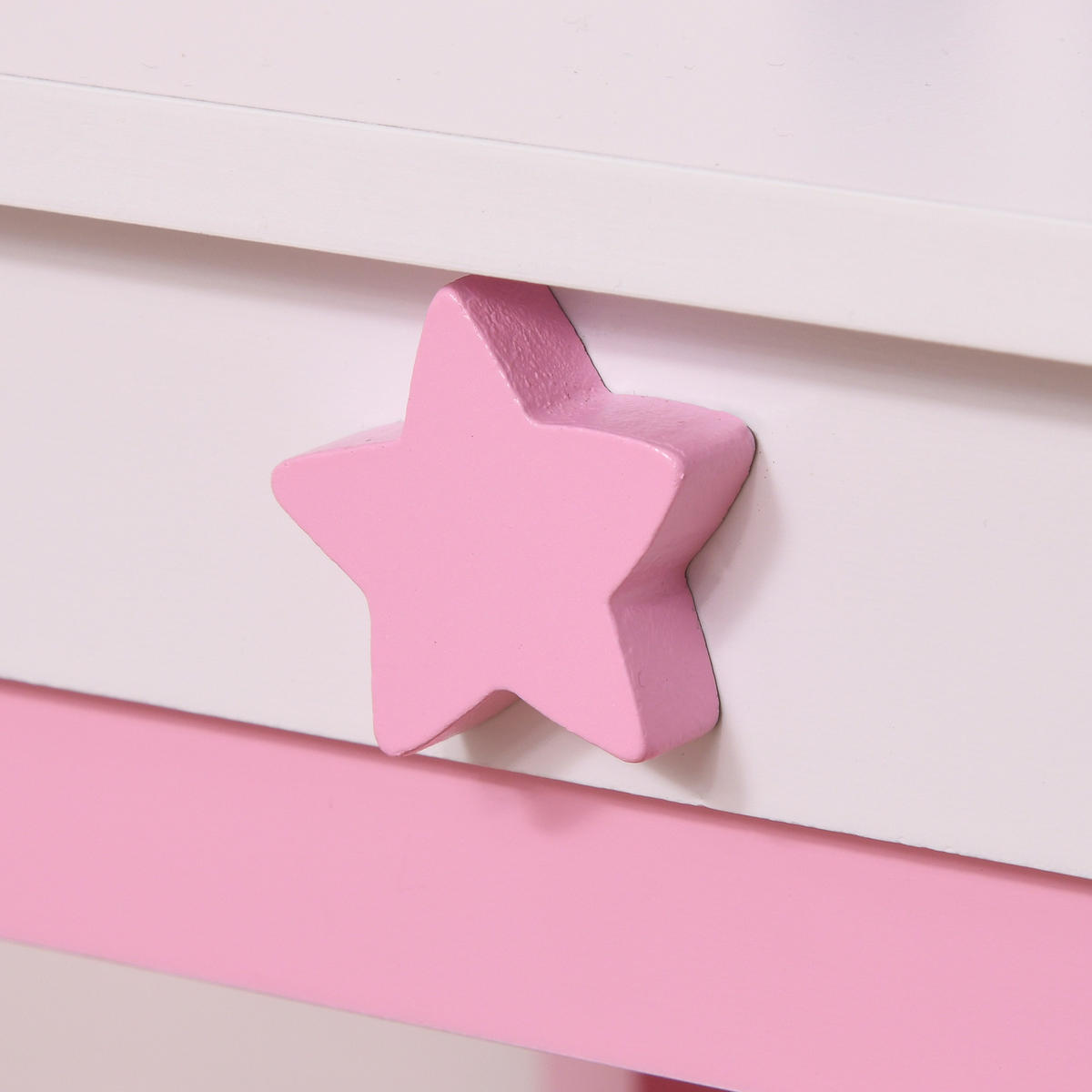 KINDERSCHMINKTISCH DE-18625 Rosa/Weiß - Pink, Holzwerkstoff (34/90/49cm) - ComfortXL