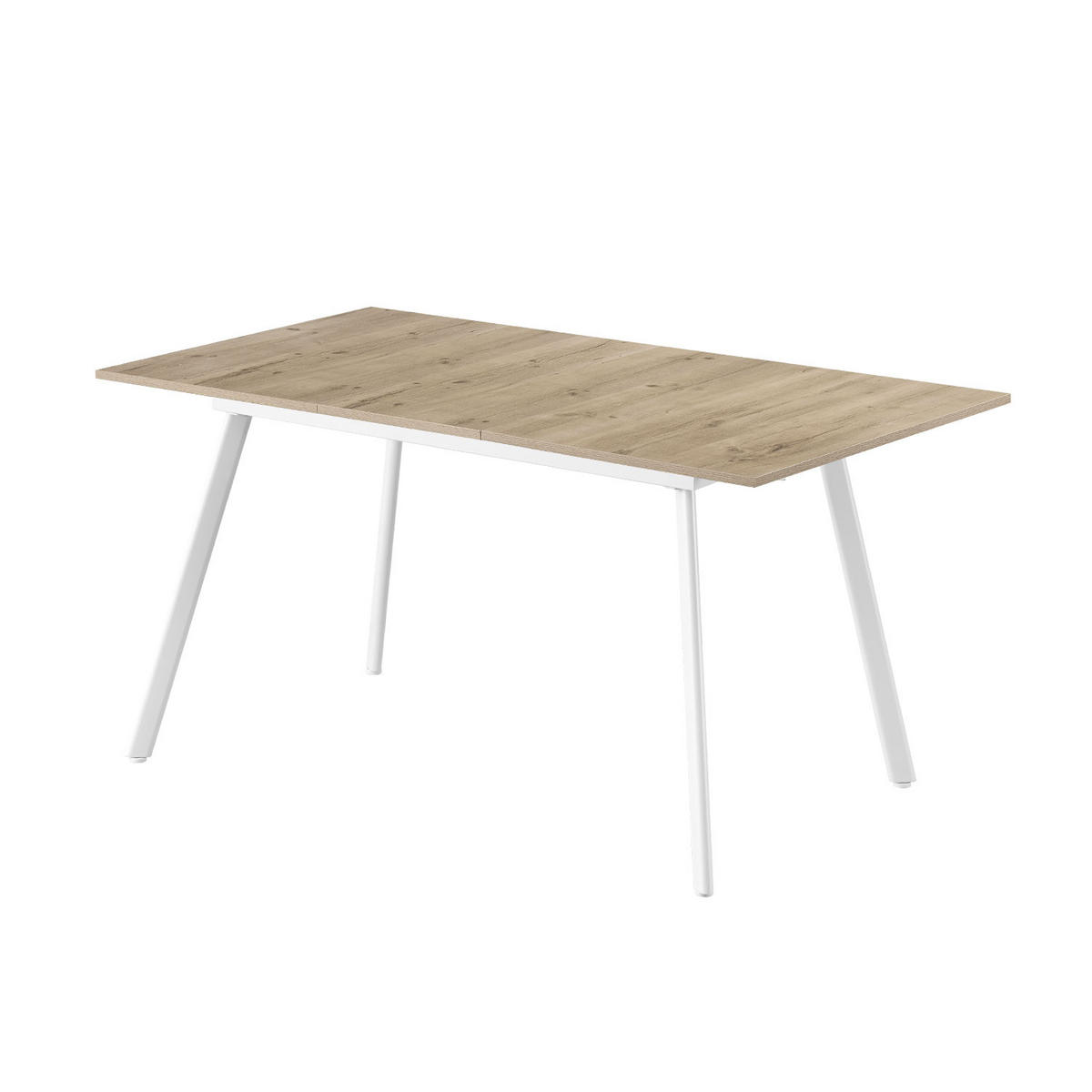 ESSTISCH OSKAR 120-160/80/76 cm Sandeiche - Sandfarben, Holz (80/120/76cm) - B&D Home