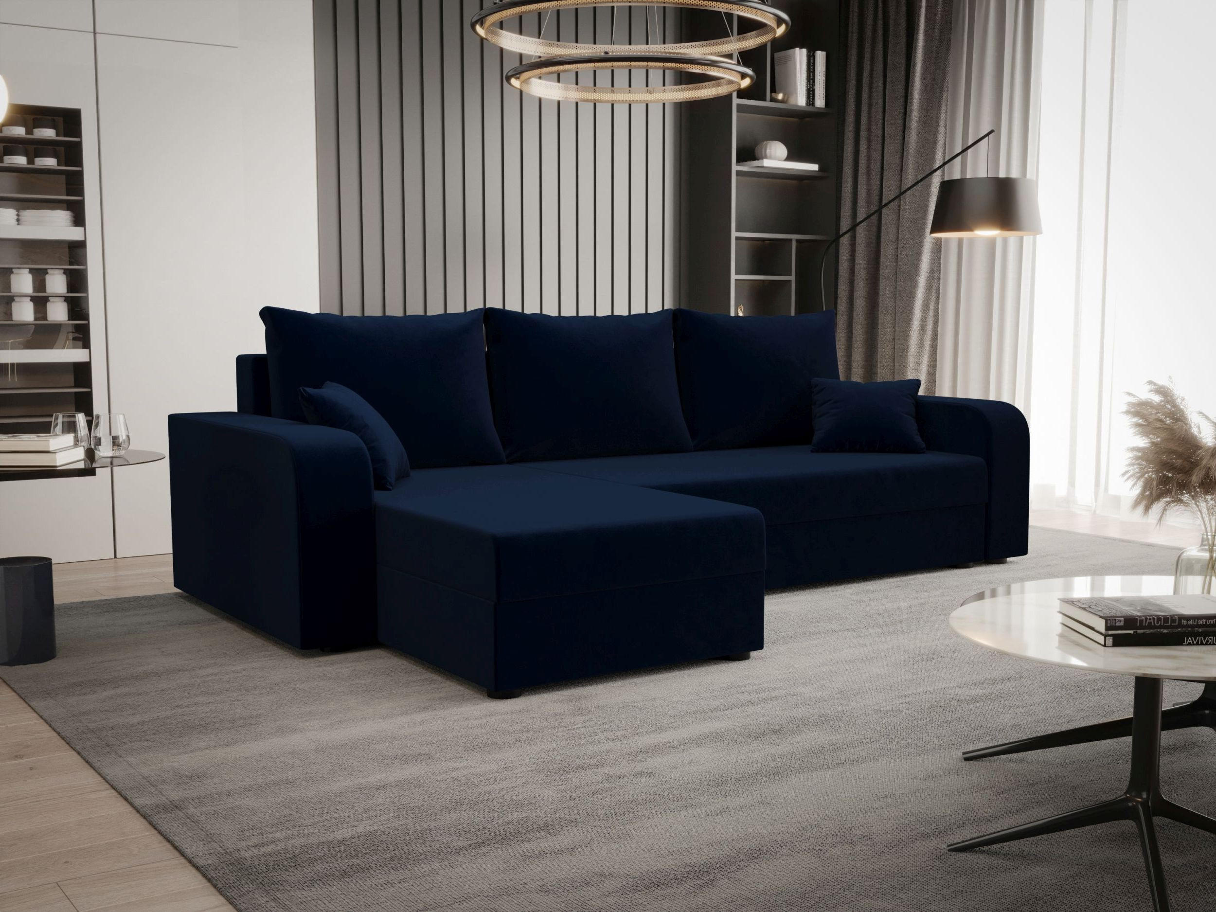 ECKSOFA HEWLET L BIS Itaka 11 Links mit Schlaffunktion - Dunkelblau, Textil (240/140cm) - Bedante