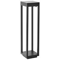 SOLAR-LED-POLLERLEUCHTE Schwarz Selway - Schwarz, Metall (15/15/60cm) - Beliani