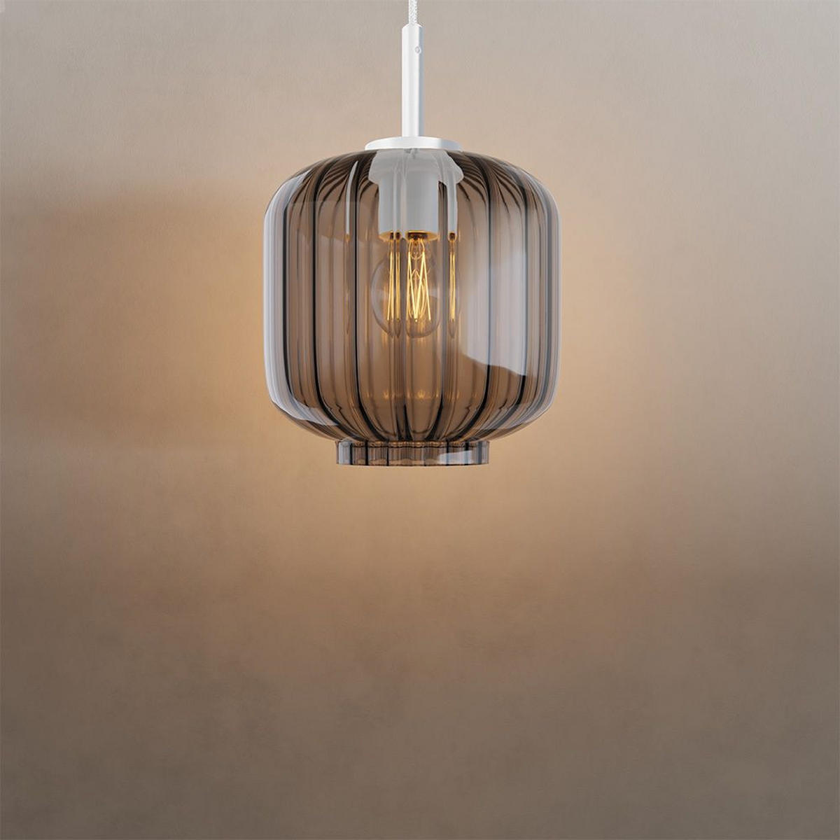 GALERIELEUCHTE Velo Rauch Ø 20cm - Anthrazit, Glas (20/20/20cm) - s.luce