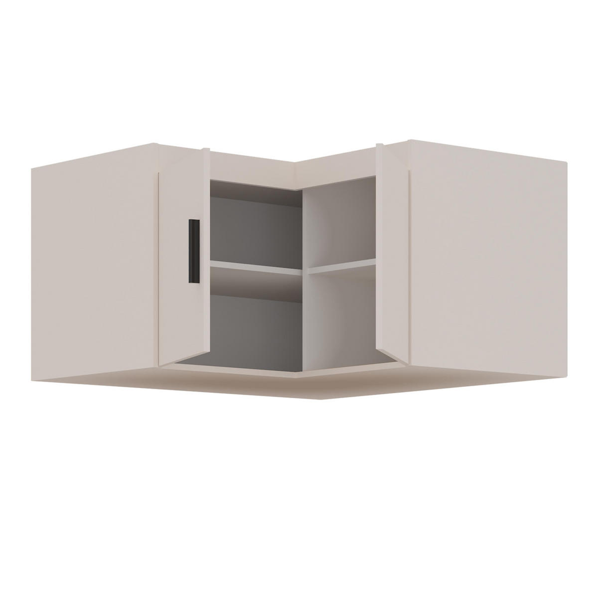 AUFSATZSCHRANK Storicos Beige 97,8/55/97,8 cm - Modern, ideal für Ecken - Beige, Holzwerkstoff/Kunststoff (97.8/55/97.8cm) - AX Living