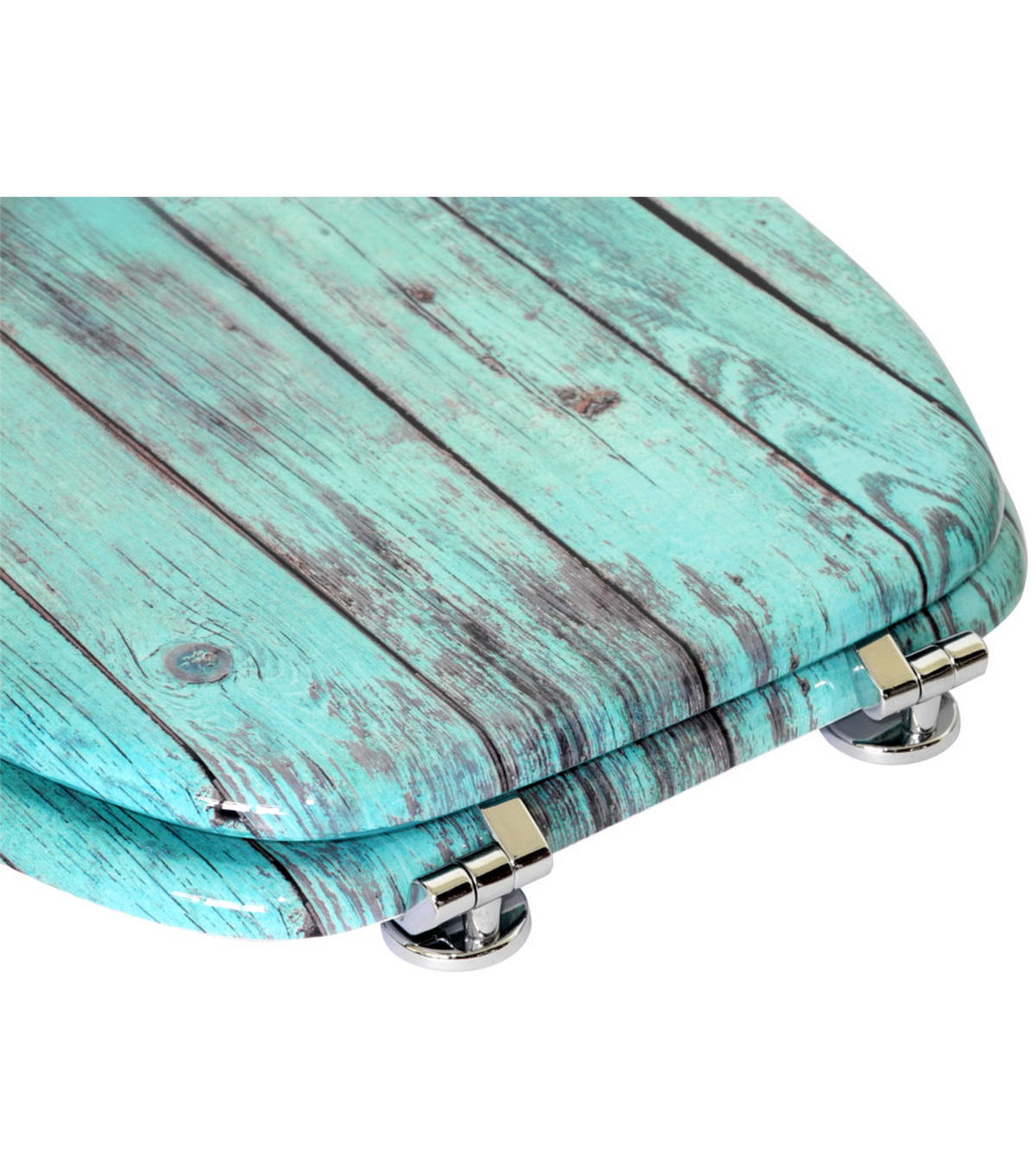 WC-SITZ Lumber - Türkis, Holzwerkstoff (38/6/47cm) - Sanilo