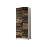 ŠATNÍ SKŘÍŇ GOLD Bílá & Old Style - bílá/hnědá, kompozitní dřevo (78/205/52.5cm) - Kier Furniture
