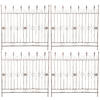 GARTENZAUN 4er Set Metall Antik Braun - Braun, Metall (124/116cm) - CLP