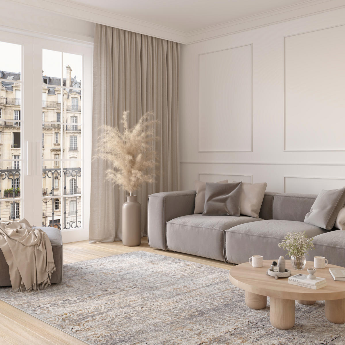 TEPPICH VALLEY Grau 120/170 cm - Grau, Textil (120/170cm) - Tapiso