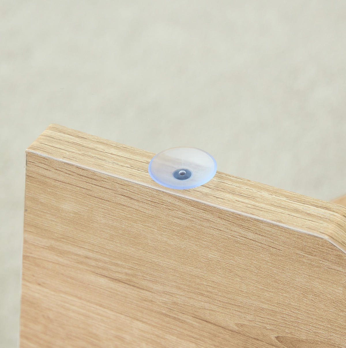 COUCHTISCH aus Glas und MDF Ø80x36 cm in Naturholz - Naturfarben, Glas (80/80/36cm) - Modfu