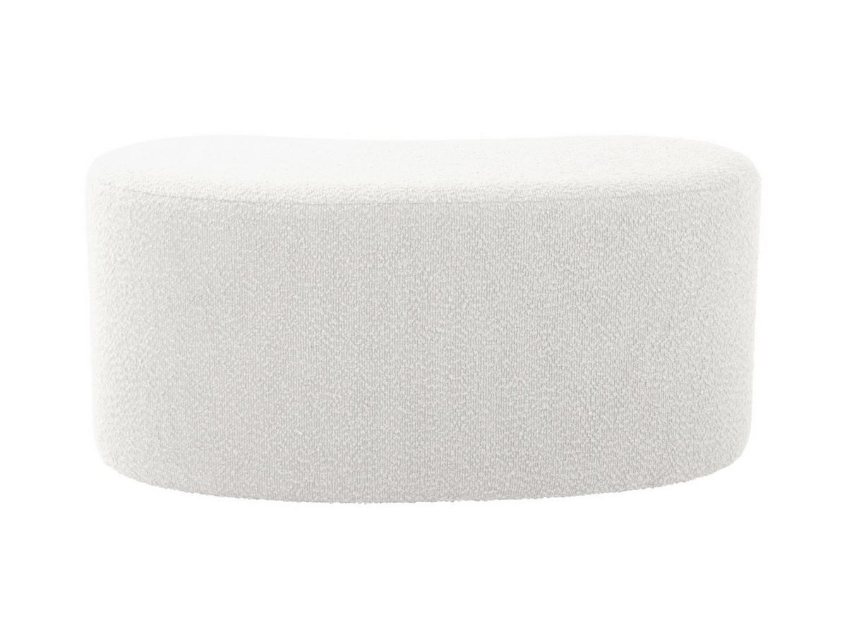 HOCKER Ada Wave 80/43/36 cm - Weiß, Textil (43/36/80cm) - Leitmotiv