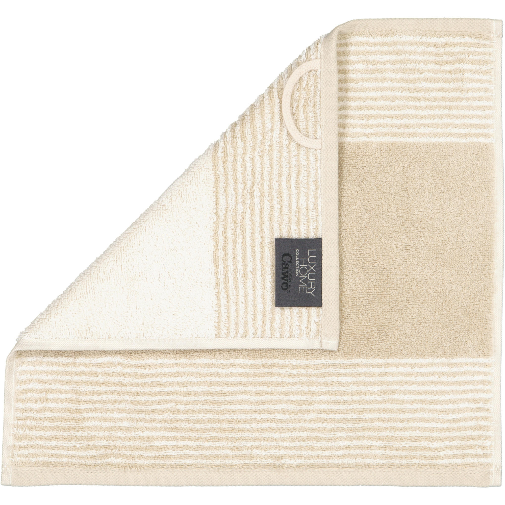 HANDTÜCHER LUXURY HOME TWO-TONE 590 SAND - 33 - Beige, Textil (30/30cm) - Cawoe
