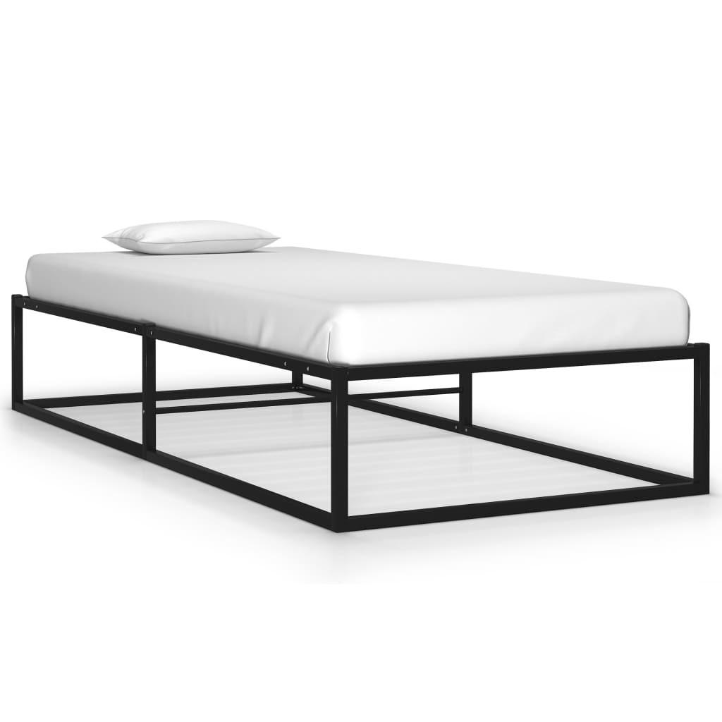 vidaXL Bettgestell Schwarz