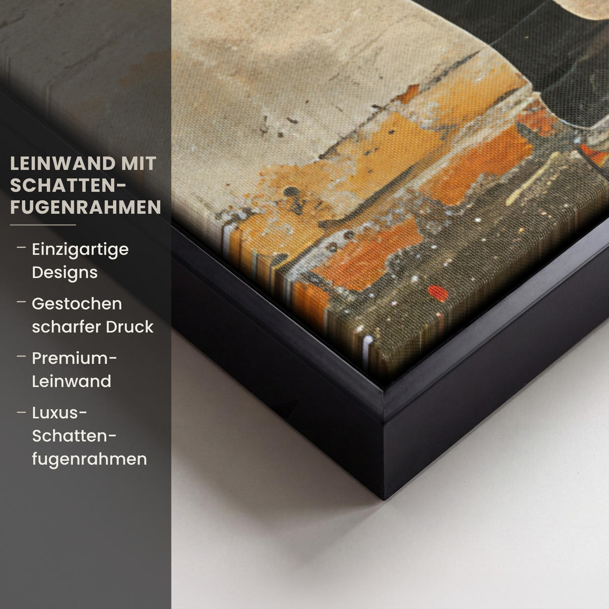 LEINWAND Bilder mit Rahmen - Graffiti - Banksy - Mädchen - Straßenkunst - 40x60 - Sandfarben, Textil (40/60cm) - MuchoWow