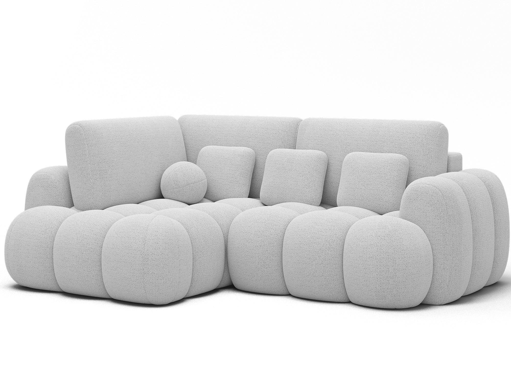ECKSOFA COZION L-Form mit Schlaffunktion & Bettkasten – Modernes 3-Sitzer Sofa, HR-Kaltschaum, Wellenfederung, 267 × 165 cm - Schwarz/Weiß, Kunststoff (165/267cm) - Wohnideebilder