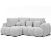 ECKSOFA COZION L-Form mit Schlaffunktion & Bettkasten – Modernes 3-Sitzer Sofa, HR-Kaltschaum, Wellenfederung, 267 × 165 cm - Schwarz/Weiß, Kunststoff (165/267cm) - Wohnideebilder