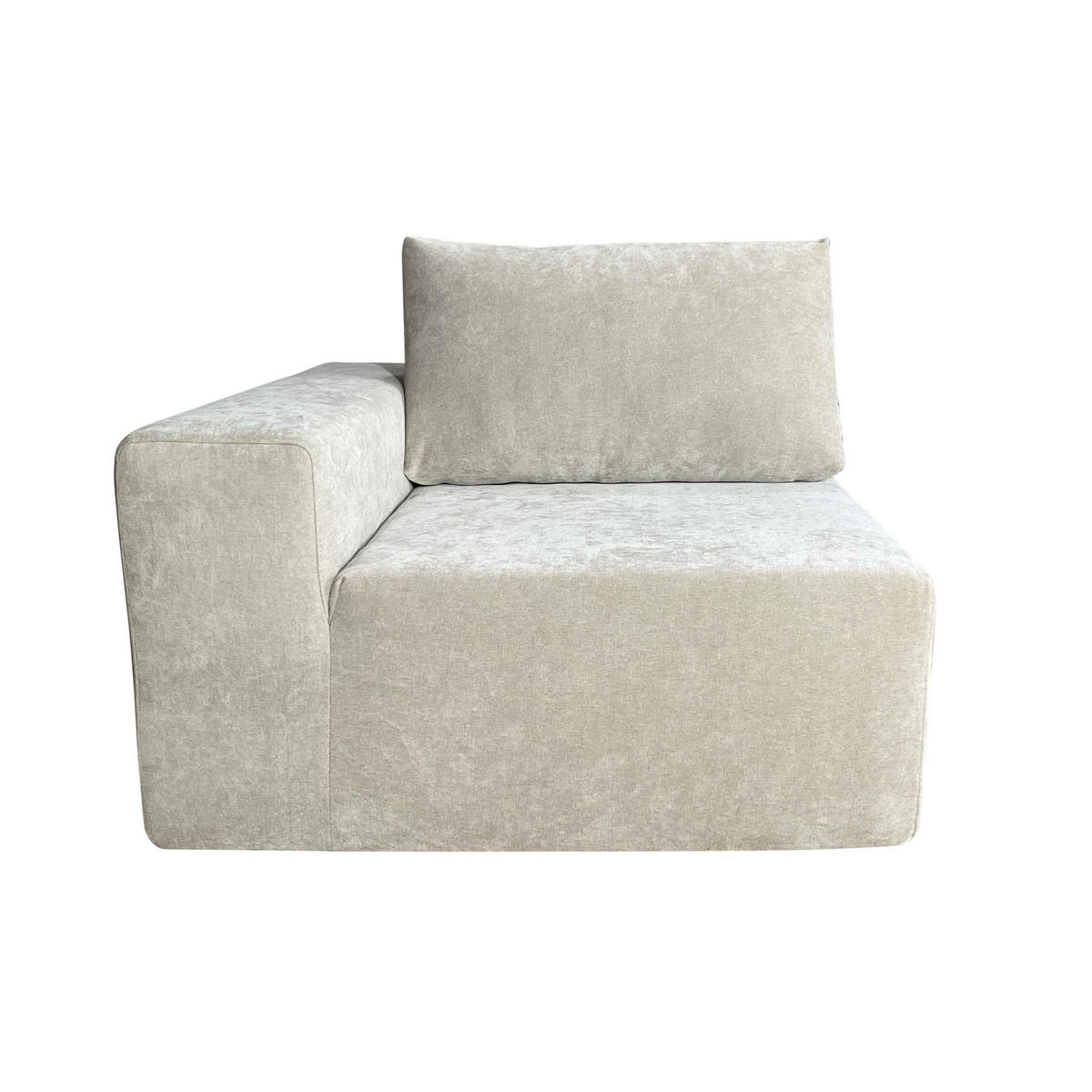 MODULSOFA mit 5 Sitzplätzen, Ekru - Weiß, Textil (275/275cm) - Oviala