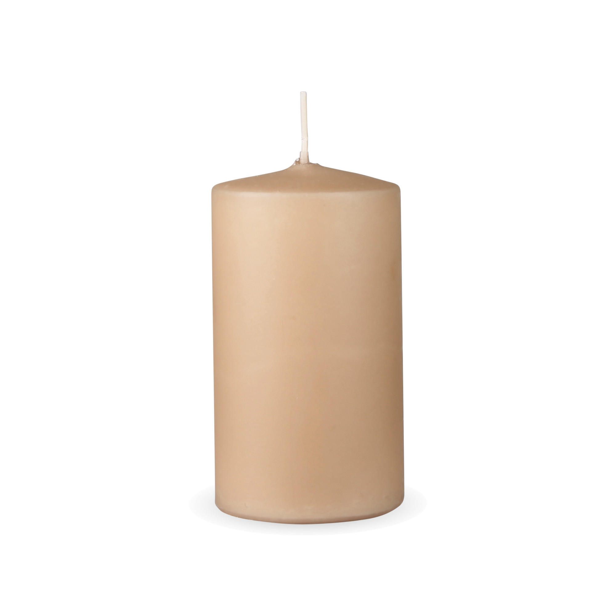 STUMPENKERZEN "Beige", Größe Ø7cm x Höhe: 12 cm - Beige, Naturmaterialien (7/12cm) - HS Candle