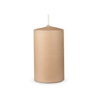 STUMPENKERZEN "Beige", Größe Ø7cm x Höhe: 12 cm - Beige, Naturmaterialien (7/12cm) - HS Candle