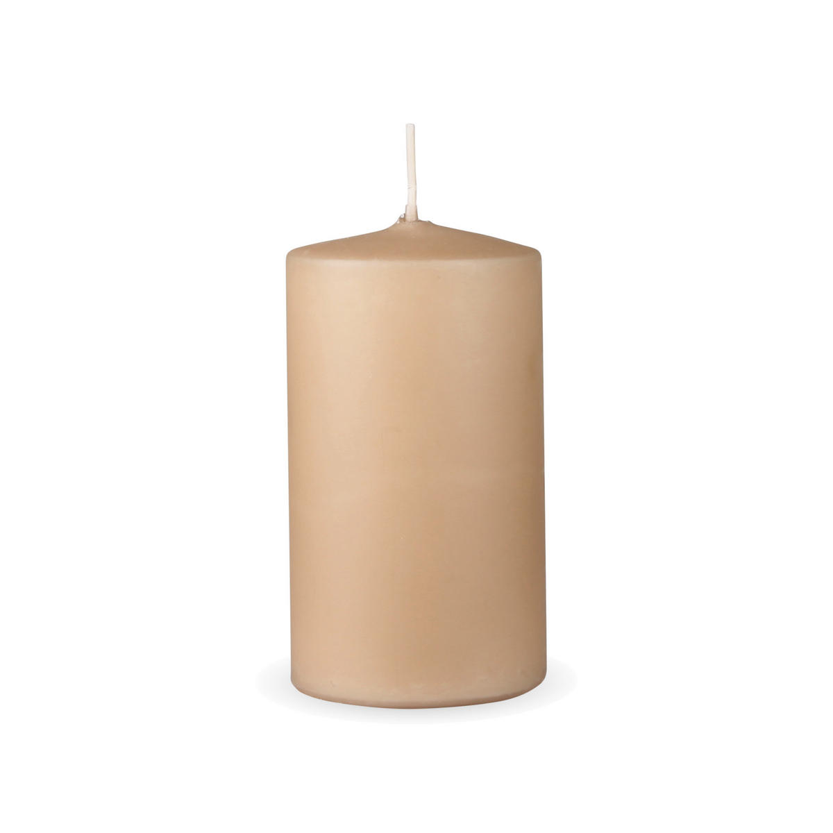 STUMPENKERZEN "Beige", Größe Ø7cm x Höhe: 12 cm - Beige, Naturmaterialien (7/12cm) - HS Candle