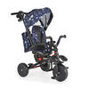 DREIRAD Pluto faltbar blau EVA-Reifen, Schiebestange, Sitz drehbar - Blau, Metall (95/52/69cm)