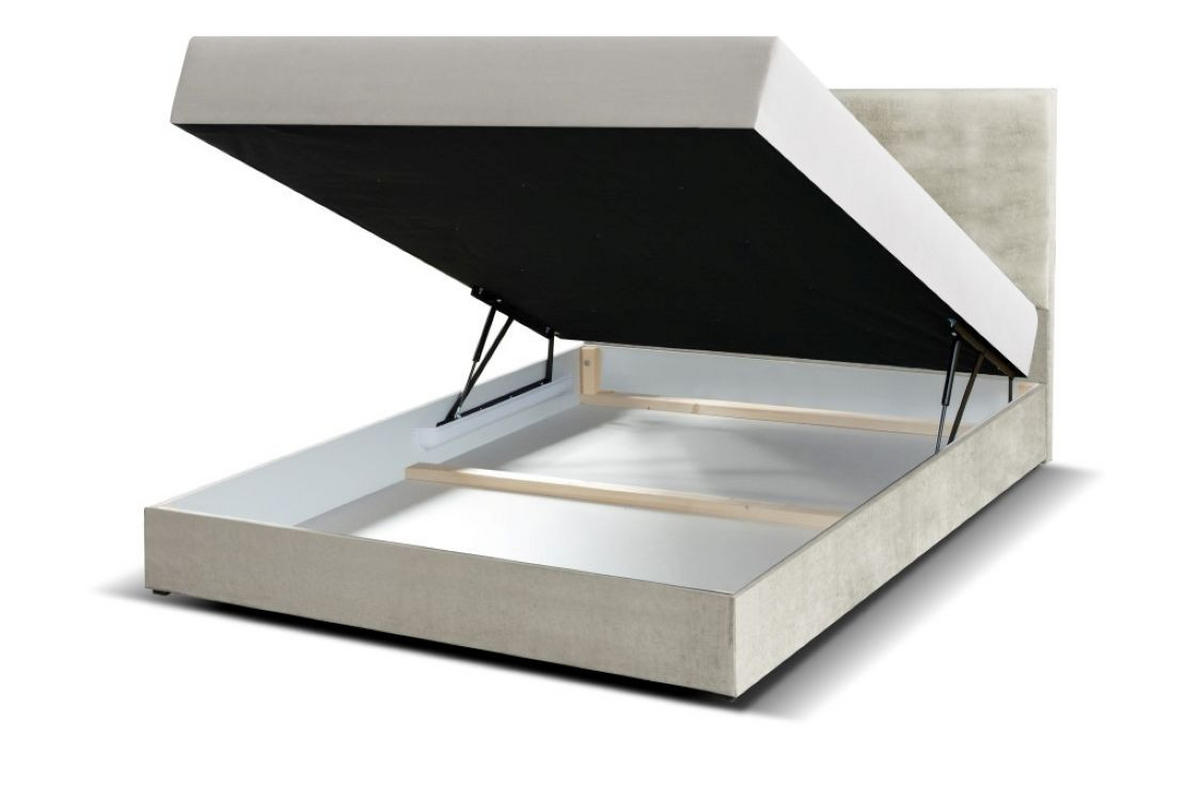 BOXBETT Majorka 120x200 cm mit Bettkasten und Matratze, rosa - Rosa, Holz (120/200cm) - Margaret Hadas24