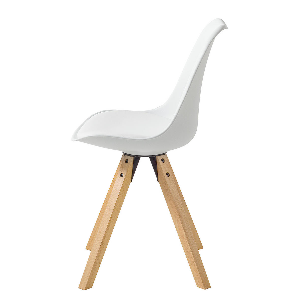 ESSZIMMERSTUHL - Braun/Weiß, Holz/Kunststoff (49/85/55cm) - home24