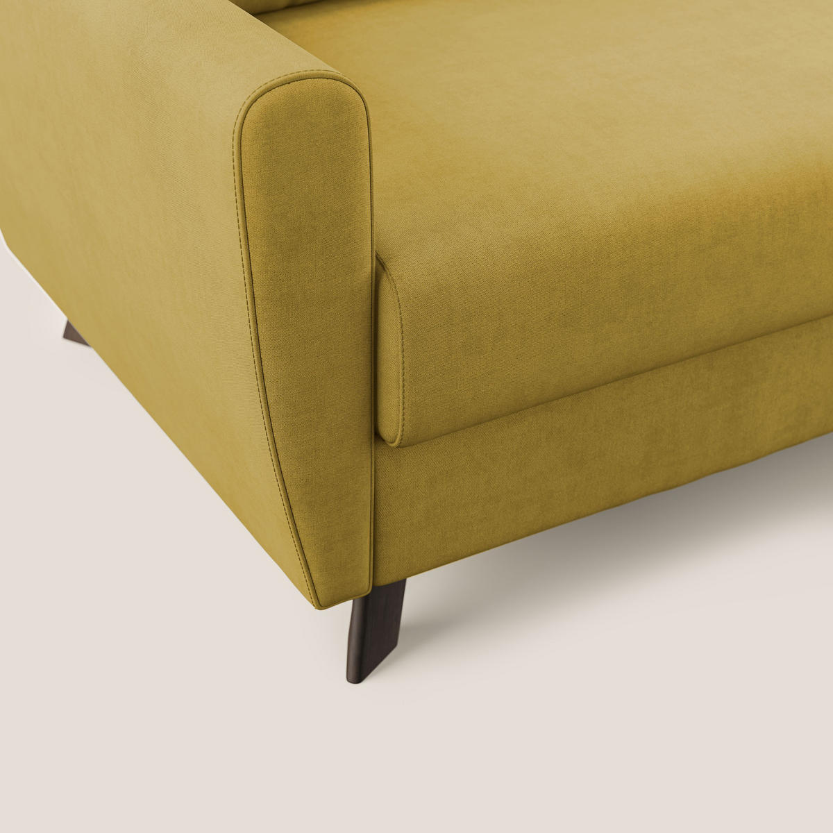 SCHLAFSOFA Callisto - Gelb, Textil (208/97/96cm) - Divani.store