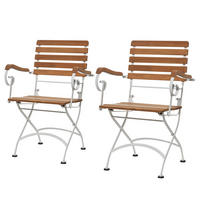 GARTENSTUHL (2er Set) Parklife - Weiß, Holz (53/88/57cm) - Butlers
