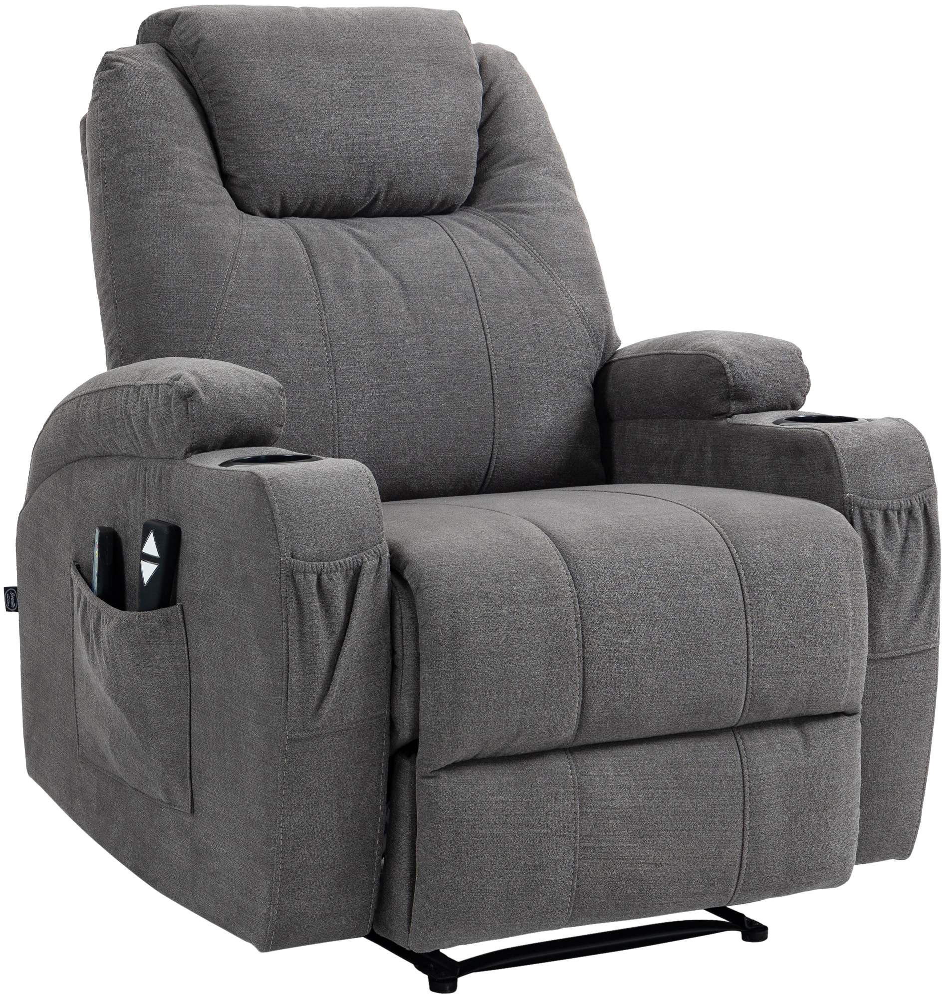SESSEL Stoff grau - Schwarz/Grau, Textil/Metall (83/105/94cm) - CLP