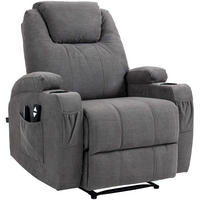SESSEL Stoff grau - Schwarz/Grau, Textil/Metall (83/105/94cm) - CLP