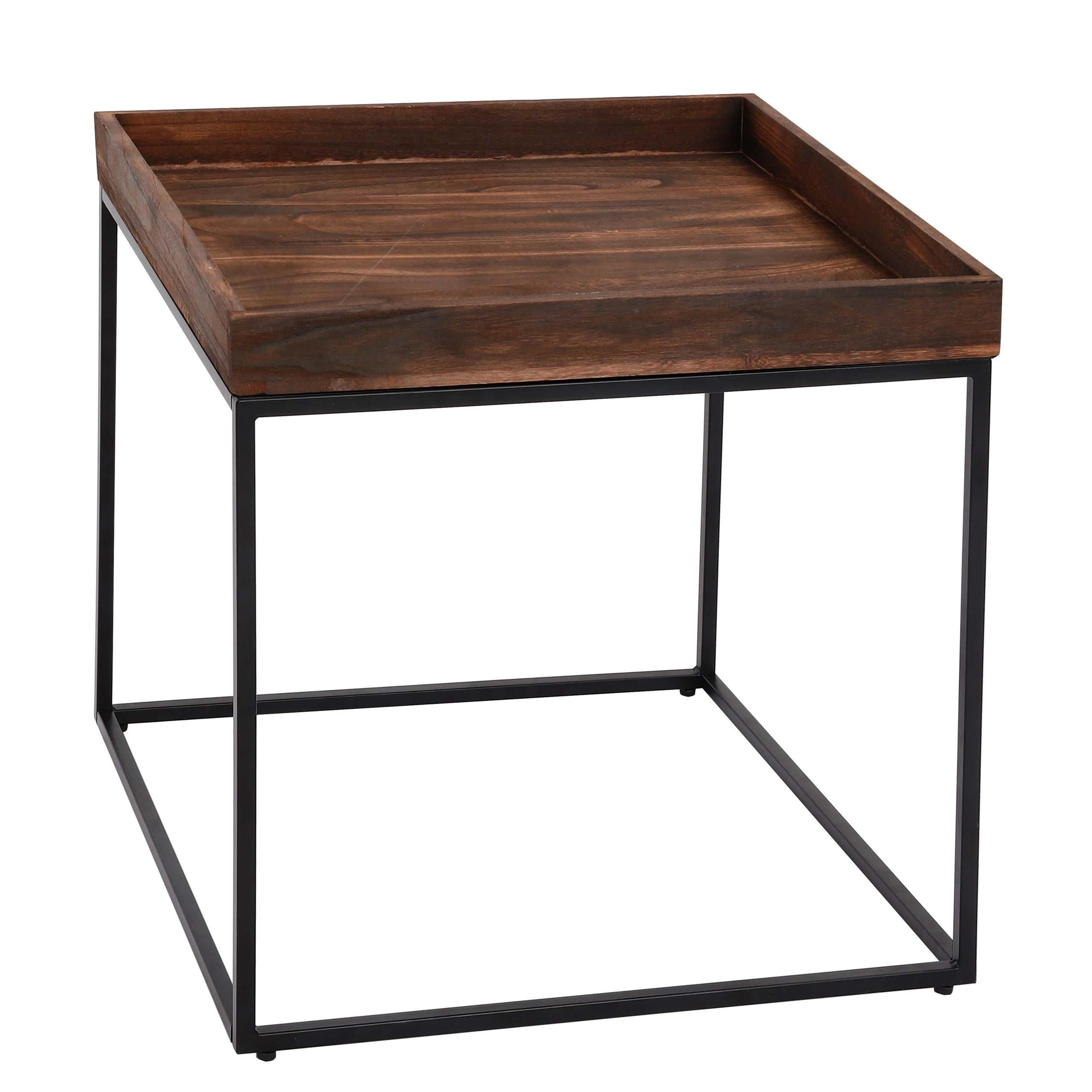 BEISTELLTISCH quadratisch Dunkelbraun - Dunkelbraun, Holz (60/60/60cm) - MCW