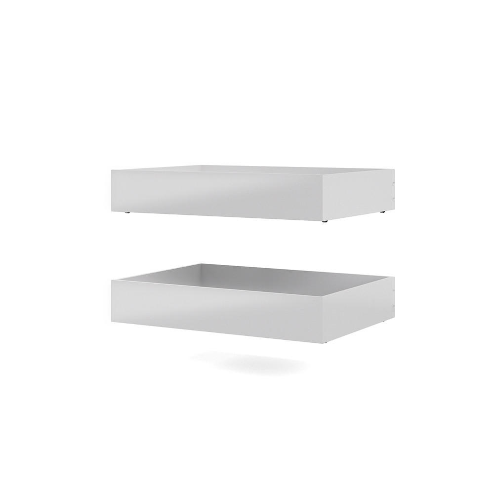 BETTSCHUBLADEN, Nada, Weiß, Spanplatte foliert, 94 x 67 x 18 cm - Weiß, Holzwerkstoff - ebuy24