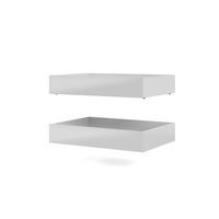 BETTSCHUBLADEN, Nada, Weiß, Spanplatte foliert, 94 x 67 x 18 cm - Weiß, Holzwerkstoff - ebuy24