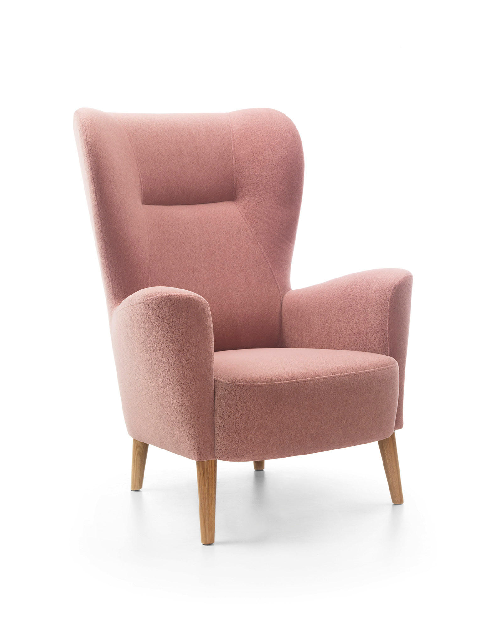 SESSEL RYZE, Polstersessel Klassisch Loungesessel, Velours-Stoff Rosa - Rosa, Holz/Holzwerkstoff (71/110/93cm) - MASSENO