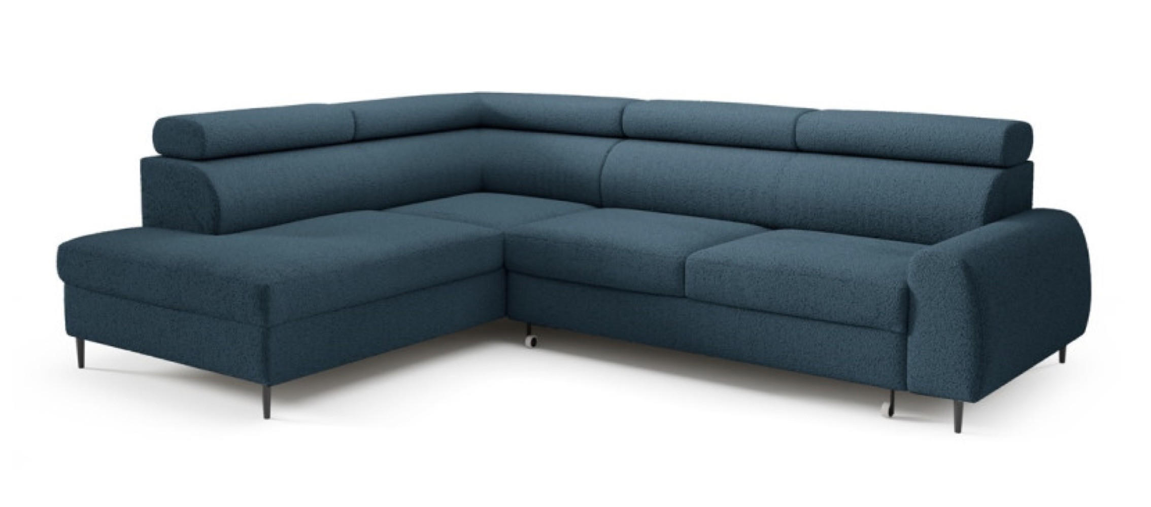 ECKSOFA Granat Rico Mit Schlaffunktion Links - Blau, Textil (274/203cm) - Sepro Meble